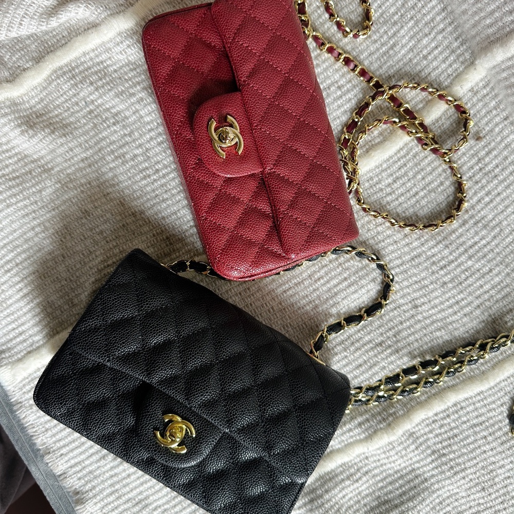 Bundle of two gorgeous caviar leather bags